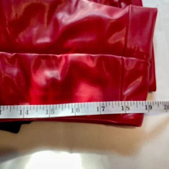 Ashley Stewart Red Faux Leather 2 piece Set Size 18/20 - Picture 12 of 13